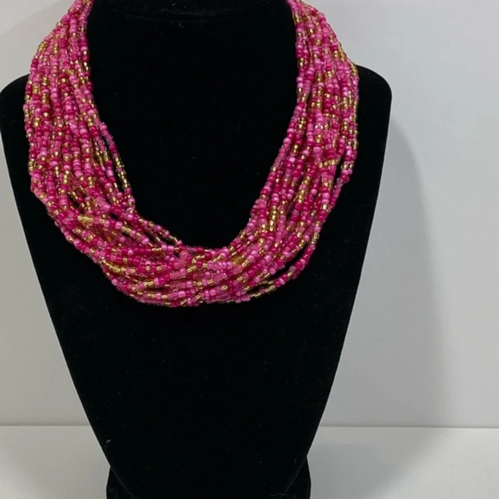 Pink Beaded Necklace